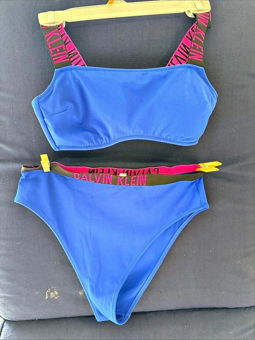 Calvin Klein Blue Bikini Set Size Medium Like New